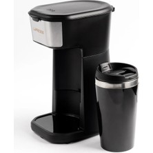 Kişisel Filtre Kahve Makinesi ve Termos Seyahat Bardağı Seti, 400ML