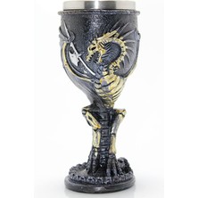 Ejderha Tasarımlı Paslanmaz Çelik Kadeh Bardak Model 2