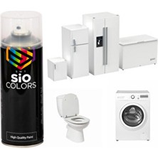 Sio Colors Beyaz Eşya Dönüşüm Sprey Boya 400 ml Sıvıya Dayanıklı Beyaz Renk Endüstriyel Uygulama İçin