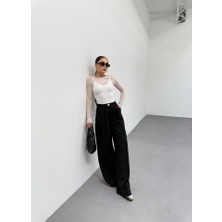 230 gr Poly Viscose Full Lycra Pi̇leli̇ Palazzo Pantolon