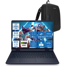 Dell Alienware 16X Aurora AC16251 Ultra 9 275HX Ddr5 80GB 2tb SSD 8GB/RTX5060 115W 16INÇ Wqxga 240Hz 500NITS Freedos Gaming Laptop AC162515060F37+ZETTAÇANTA