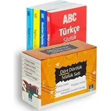 Türk Dil Kurumu Onaylı Türkçe-Atasözleri ve Deyimler-Ingilizce-Yazım 4 Lü Özel Kutu Sözlük Seti