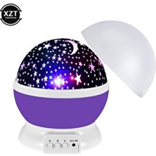 Enashop Star Master Renkli Yıldızlı Gökyüzü Projeksiyon Gece Lambası Mavi Mor Plastik Malzeme ile Modern Tasarım