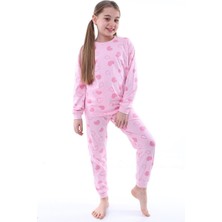 Kalpli Kız Çocuk Pijama Takımı - Pembe