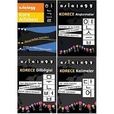 Cinius Yayınları Asialogy Korece Dil Öğrenme Seti 4 Kitap Alfabe Alıştırmalar Dilbilgisi Kelimeler Sınav Bilgisi