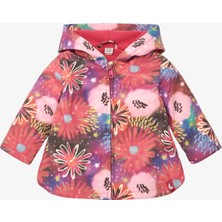 Tuc Tuc Renkli Çiçekli Kız Yağmurluk - Pembe