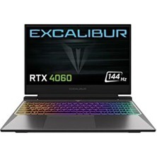 Excalibur G870.1270-DFB0X-B I7 12700H 32GB Ram 1tb Nvme 8 GB SSD RTX4060 Dos Gaming Laptop