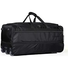 Escape Battal Boy 3 Teker Çekçekli Seyahat Valizi Siyah Kumaş Malzemeden Üretilmiş Körüklü Tasarım 254