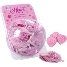 Sütlü Kalp Çikolata Pembe 63 gr File