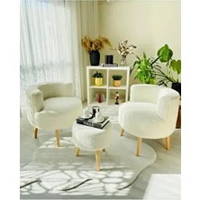 Çay Seti Ikili Koltuk Berjer ve Puf Takımı 3 Lü Takım