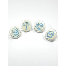 Bebek Düğmesi / Figürlü Model / 10 Adet /mavi/