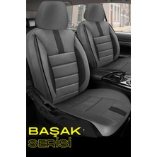 Seat Cordoba 1993–2008 Füme Başak Serisi Tay Tüyü Koltuk Kılıfı Seti (Ön–arka, Başlıklı, Yan Airbag Uyumlu)