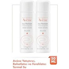 Tüm Cilt Tipleri Için Kullanıma Uygun Yatıştırıcı, Rahatlatıcı Küçük Avène Boy Termal Su 50 ml X2