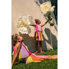 Abel & Lula Pileli Etekli Takım - Fuşya