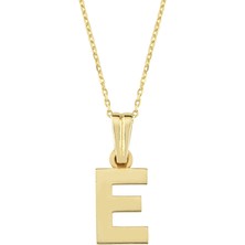 Altın E Harfi Kolye