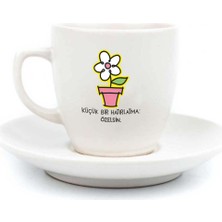 Küçük Bir Hatırlatma:özelsin. Krem Türk Kahvesi Fincanı - Babalar Günü Hediyesi Türk Kahvesi Fincanı