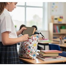 2 Adet, En 43CM x Boy 46CM, Family, Su Geçirmez Islak Mayo Çantası, Torbası.