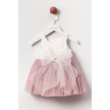 Cumino Cherry Kız Elbise - Pudra