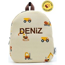 [ Kişiye Özel Isimli ] Dozer 0-8 Yaş Çocuk Sırt Çantası, Anaokulu-Kreş Çantası