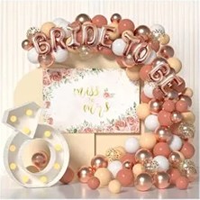 Bride  Folyo Balon Seti Bekarlığa Veda Bride Partisi Balon Süsleme Rose Gold