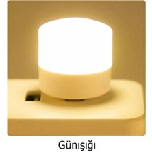 2 Adet Mini USB Gece Lambası Beyaz Göz Koruma Kitap Okuma Lambası