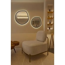 Siyah Love Ayna 2'li Set | Mdf Çerçeveli | Kablosuz LED Işıklı | Özel Rodajlı Form | Piller Hediye