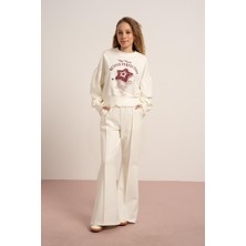 Loco Loco Ispanyol Kız Pantolon - Ekru