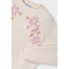 Mayoral Çiçek Işlemeli Kazak - Bej