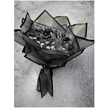 LED Işıklı Kelebek Buketi Siyah Ambalajlı, Dekoratif Konsept Hediye Anneye, Sevgiliye,arkadaşa