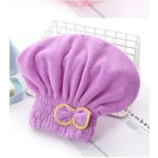 Kitchen Beauty Mikrofiber Saç Kurutma Bonesi Kafa Havlusu 1 Adet Tüm Saçlara Uyumlu
