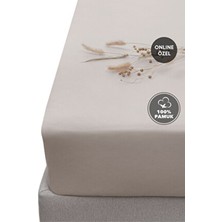 Softy Tek Kişilik %100 Pamuk Lastikli Penye Çarşaf - Bej