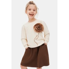 Güllü Sweat - Krem