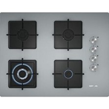 EO7C8HO12O 67 cm Wok Gözlü Titanyum Gri Ankastre Ocak