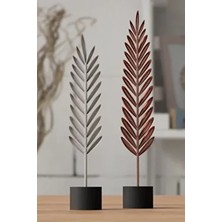 Dekoratif Modern Tüy Yaprak Takımı 2'li