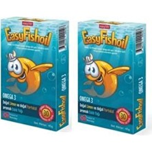 Easyfishoil Çocuk Portakal Aromalı 30 Çiğneme Tablet 2 Adet Omega 3 İçerikli Norveç Menşeli