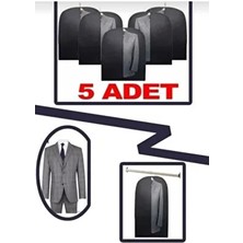 Siyah 5 Li Takım Elbise Kılıfı 100X60 Koruyucu Giysi Saklama Çantası
