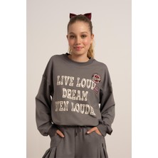 Loco Loco Dream Kız Sweat - Füme