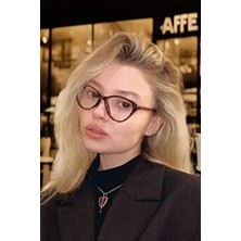 Nora Cat Leopar Çerçeve Popüler Mavi Işık Korumalı Blue Block Şeffaf Ekran Gözlüğü