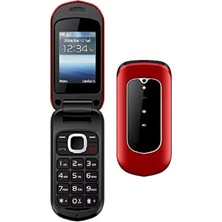 Kapaklı Kırmızı Tuşlu Cep Telefonu