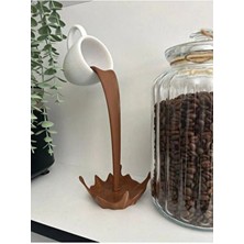 Dekoratif Dökülen Kahve Figürü 20 cm Modern Tasarım Plastik Kahve Köşesi İçin Kahverengi