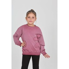 Toontoy Kız Çocuk Çiçek Nakışlı Sweatshirt