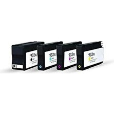Bitmeyen Kartuş Hp Uyumlu Muadil Kartuşlar, 1 Takim (4 Adet) Bk Hp 932XL/933XL Uyumlu Kartuşlar - H
