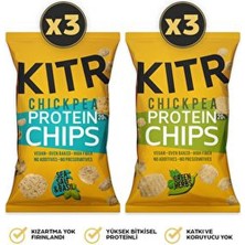 6'lı Sebze Yeşillikleri Çeşnili & Deniz Tuzlu ve Fesleğenli Yüksek Proteinli Nohut Cipsi 6X50G