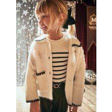 Mayoral Işlemeli Kız Ceket - Ekru