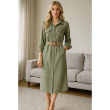 Safir Yeşil Kadın Elbise