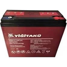 12 V 24 Ah-Amper Jel Akü (E*b*y) (181X77X170) mm