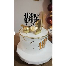 Harry Potter Doğum Günü Pasta Üstü Süsü Siyah (3d Yazıcıda)