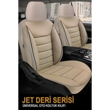 Volkswagen Jetta 1.6 Comfortline Tiptronic (102) 2012 Uyumlu  Deri Serisi Bej Oto Kılıfı Tam Set