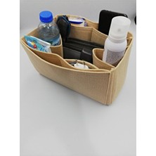 Marjinal W Club Çift Suluklu Standart Çanta Içi Organizer  BEJ  RENK  28X15X12 Olculudur  ( uzunluk x yukseklık x genıslık )