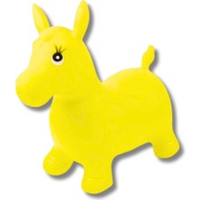 Elite Sarı Şişme Eşek Zıp Zıp Pilates & Jimnastik At, Geyik, Keçi, Kuzu Çocuk Bebek Şişme Hayvan Pompasız 1 Adet